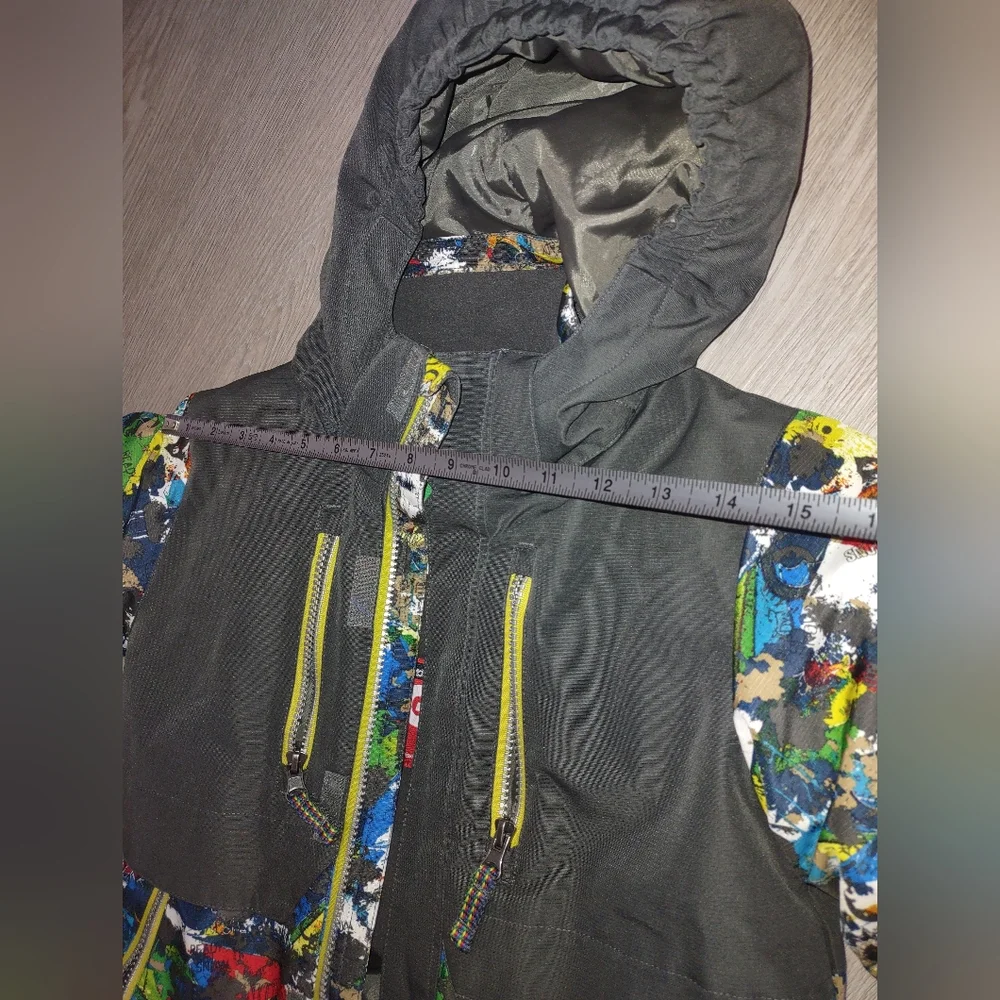 Child Snow Dragon Colorful Coat With Detachable Hood Sz 5 Excellent Condition